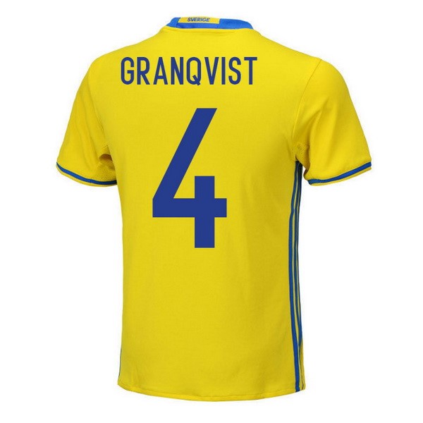 Camiseta Sweden 1ª Granqvist 2018 Amarillo